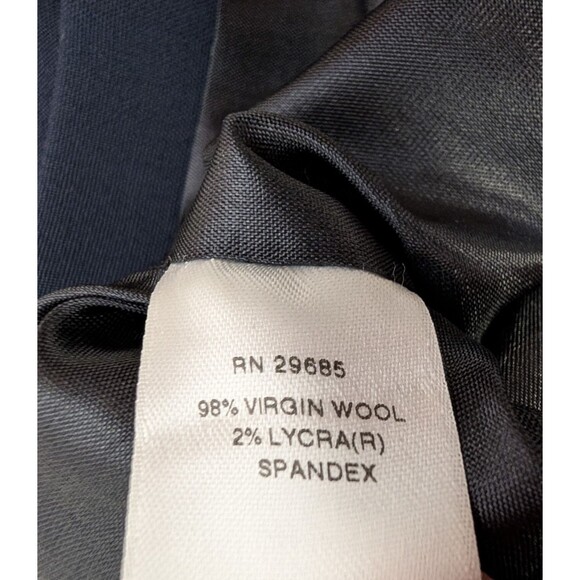 Pendleton Virgin Wool Button Up Blazer Women's 10 Navy Collared Preppy Size 10P - Picture 9 of 10